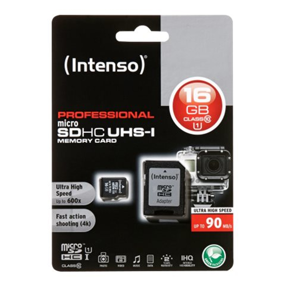 INTENSO MICROSD CARD UHS-I V30 100MB/S - 16GB