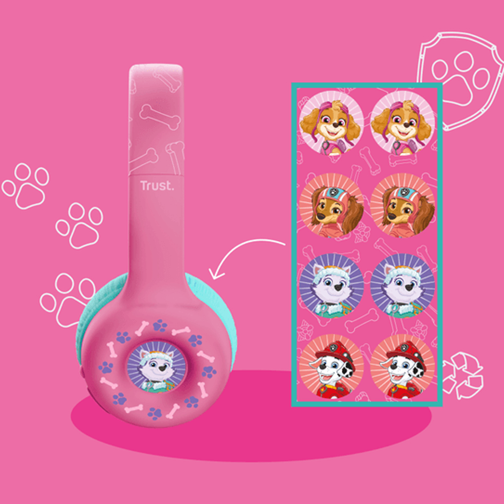TRUST NOUNA WIRELESS HEADPHONES PAW PATROL PNK