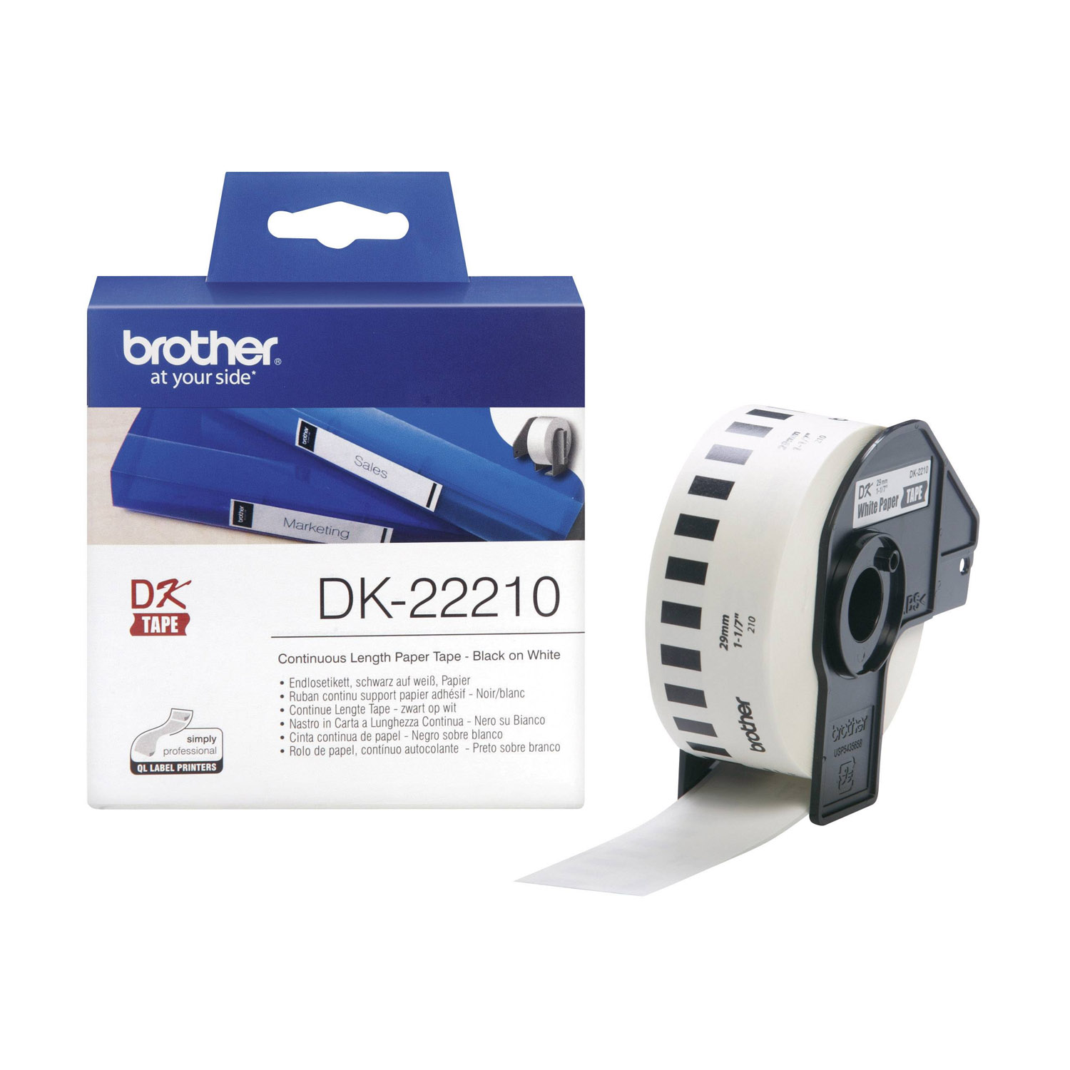 BROTHER QL550 WHITE TAPE 29MM