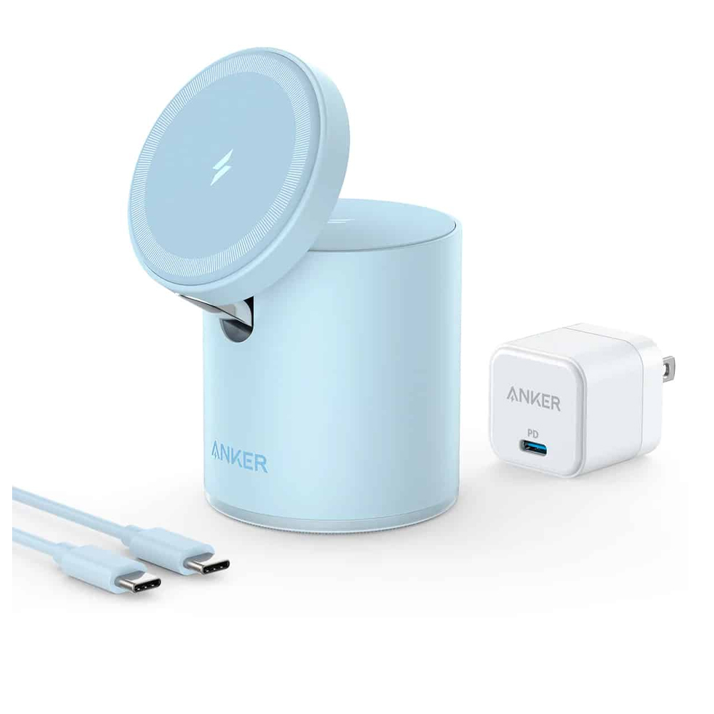 ANKER POWERWAVE MAG-GO 2-IN-1 DOCK BLUE