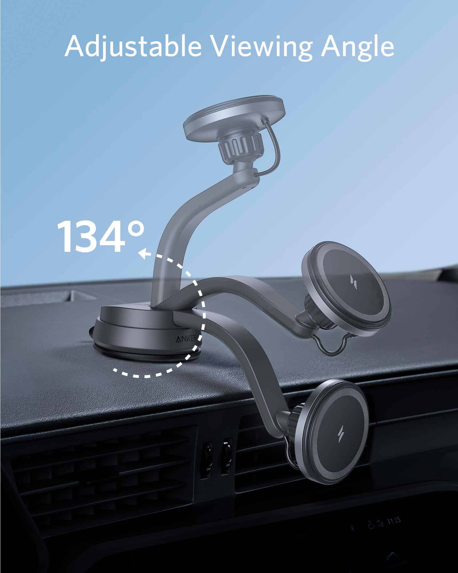 ANKER POWERWAVE MAG-GO CAR CHARGING MOUNT BLACK