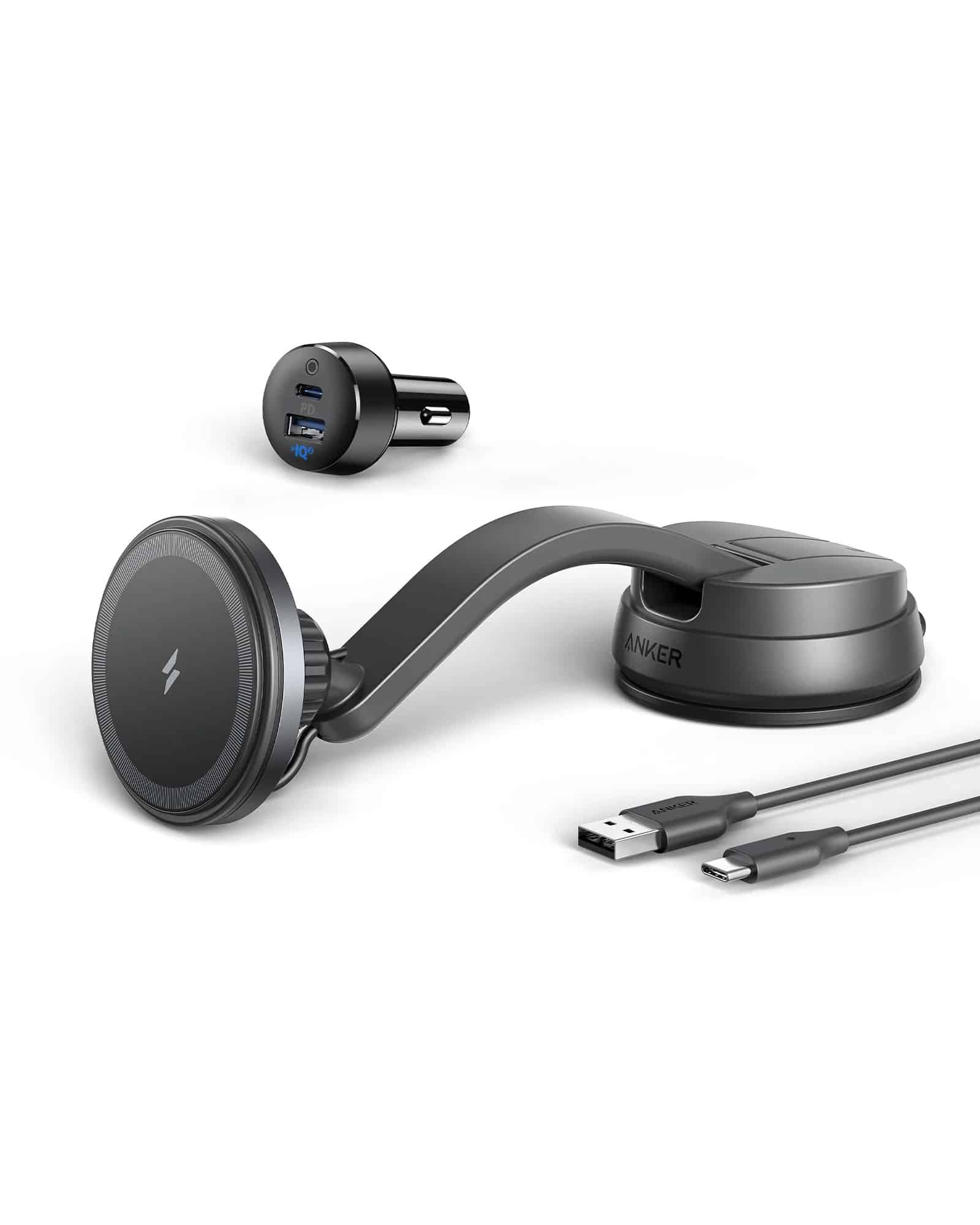 ANKER POWERWAVE MAG-GO CAR CHARGING MOUNT BLACK