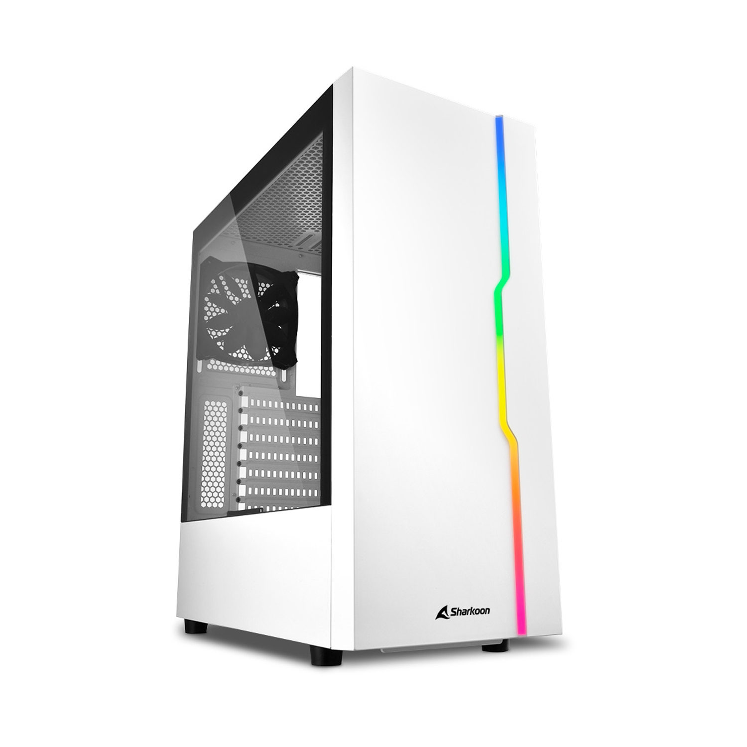 SHARKOON RGB SLIDER WHITE COMPUTER CASE