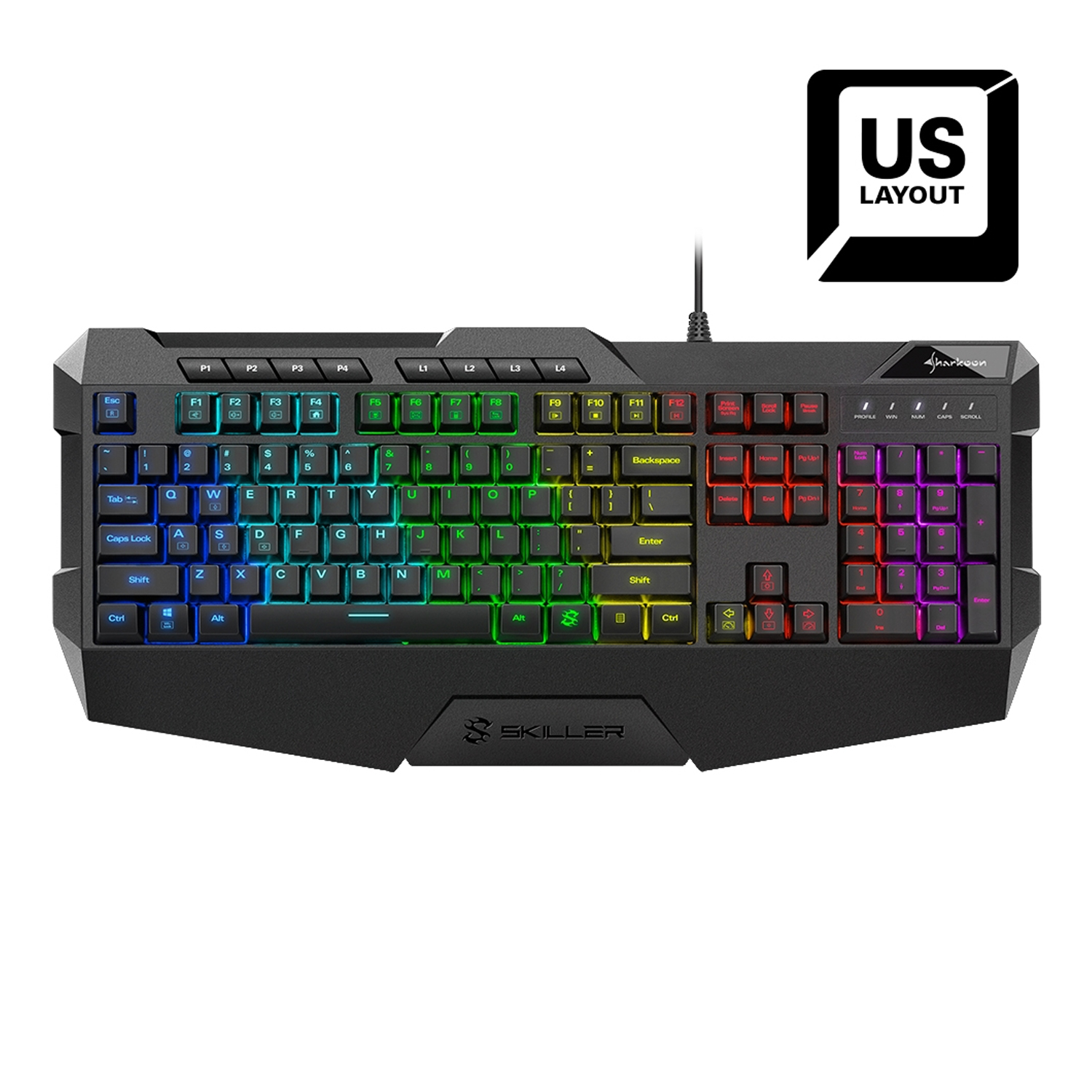 SHARKOON SKILLER SGK60 MECHANICAL KEYBOARD - BOX BROWN SWITCHES