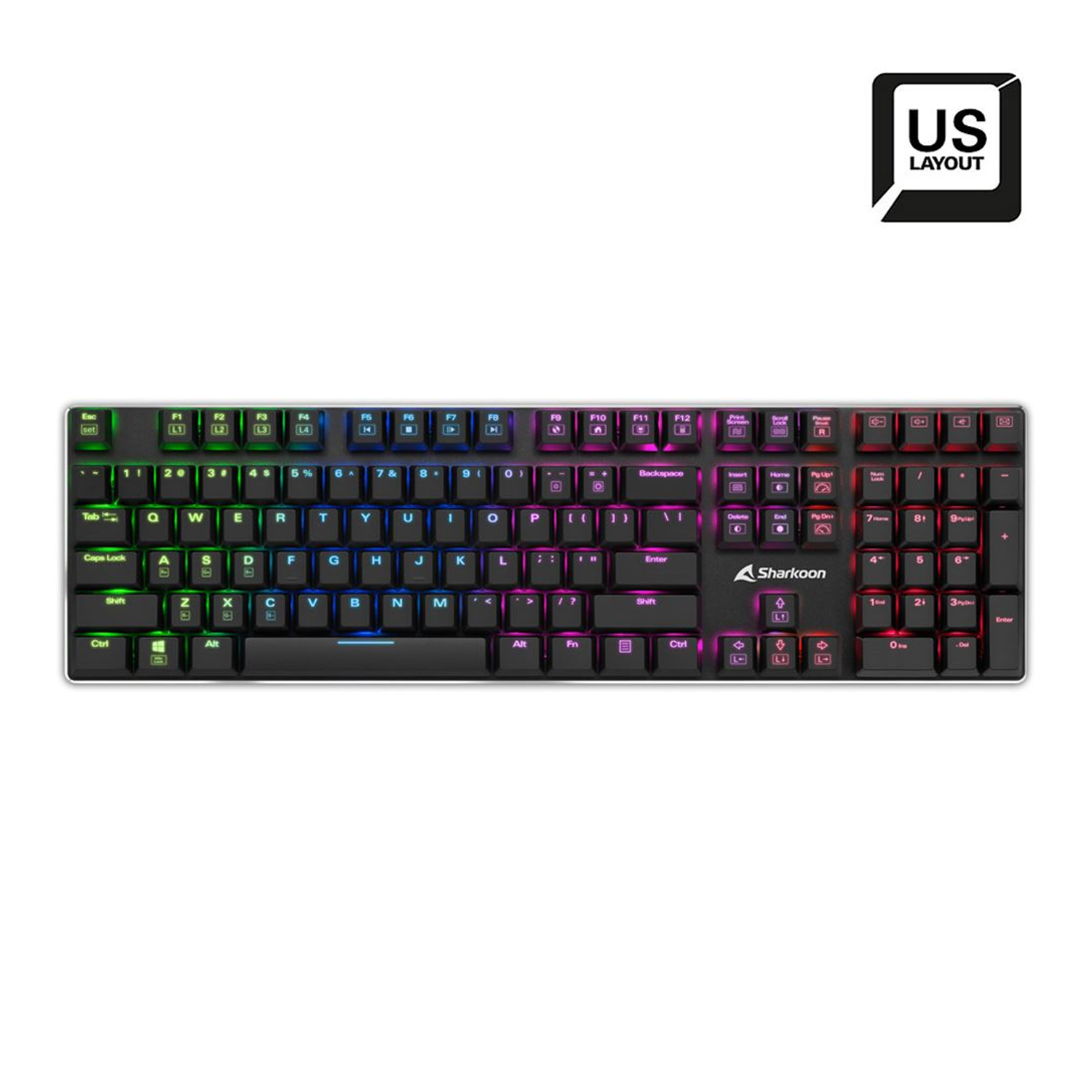 SHARKOON PUREWRITER RGB MECHANICAL KEYBOARD - BLUE SWITCHES