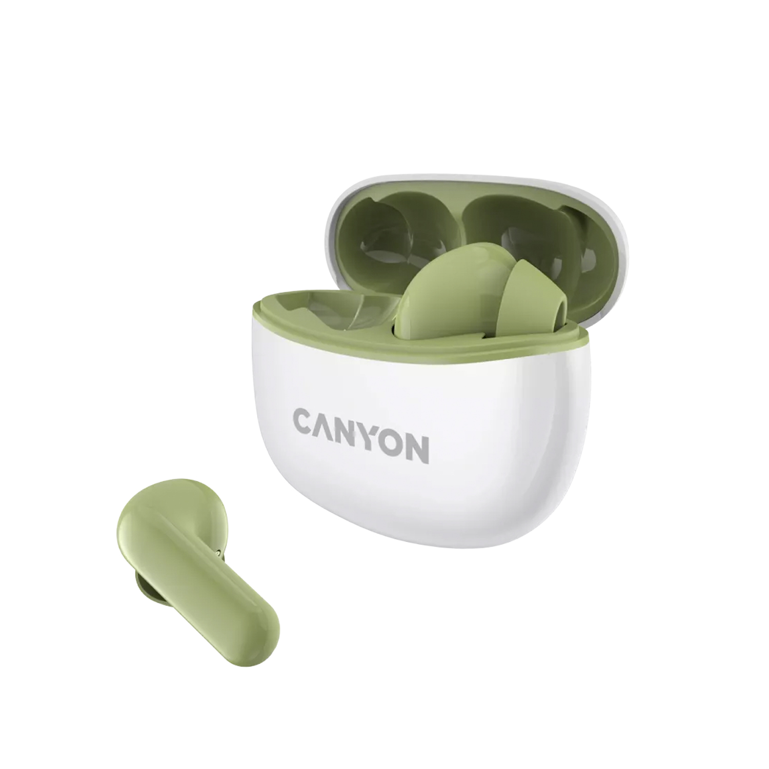 CANYON TWS-5 BLUETOOTH HEADSET WITH MIC GREEN