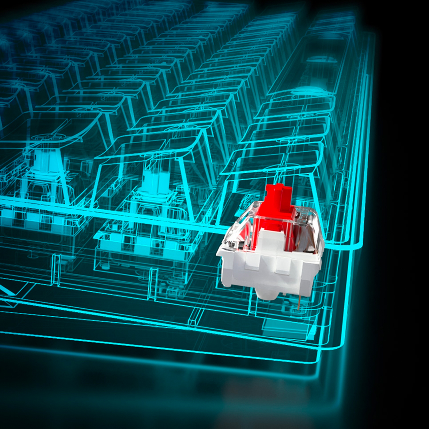 SHARKOON SKILLER SGK50 S4 BLACK MECHANICAL GAMING KEYBOARD - RED SWITCHES