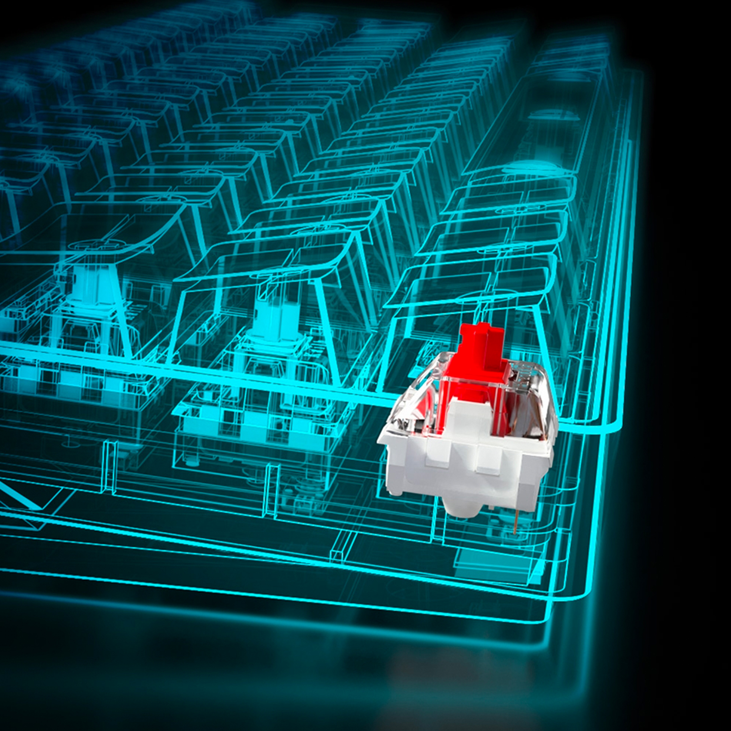 SHARKOON SKILLER SGK50 S4 WHITE MECHANICAL GAMING KEYBOARD - RED SWITCHES