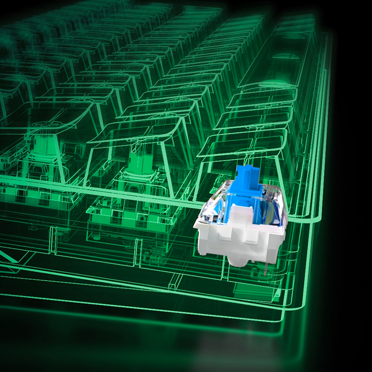 SHARKOON SKILLER SGK50 S4 WHITE MECHANICAL GAMING KEYBOARD - BLUE SWITCHES