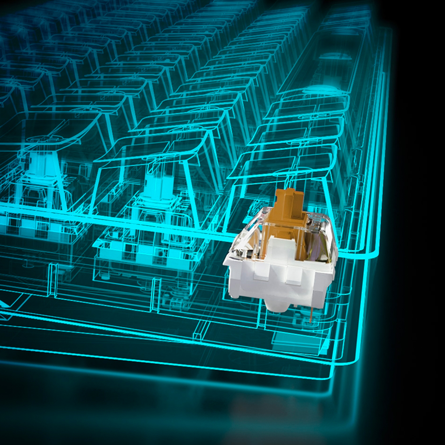 SHARKOON SKILLER SGK50 S4 WHITE MECHANICAL GAMING KEYBOARD - BROWN SWITCHES