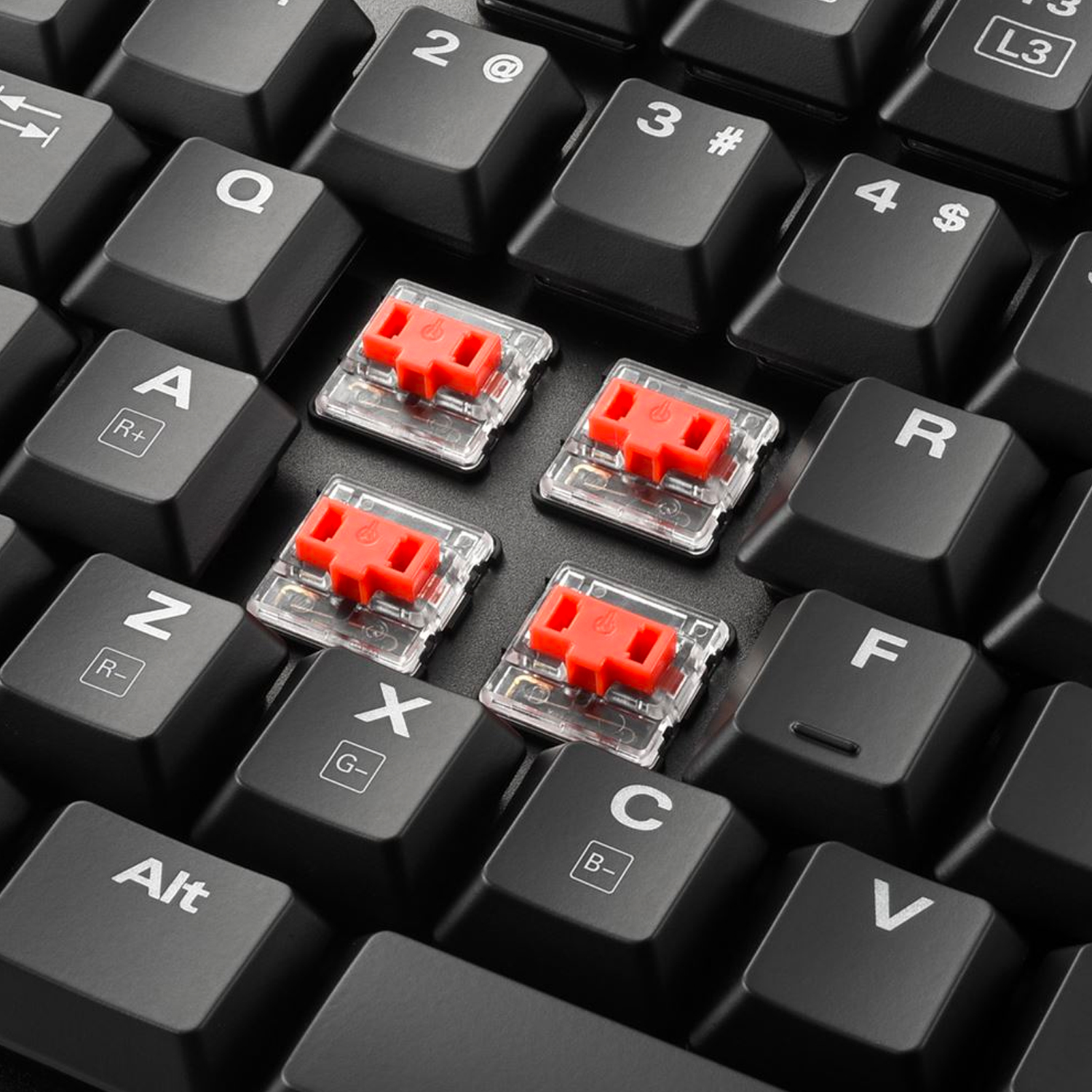 SHARKOON PUREWRITER TKL RGB BLACK MECHANICAL KEYBOARD - RED SWITCHES