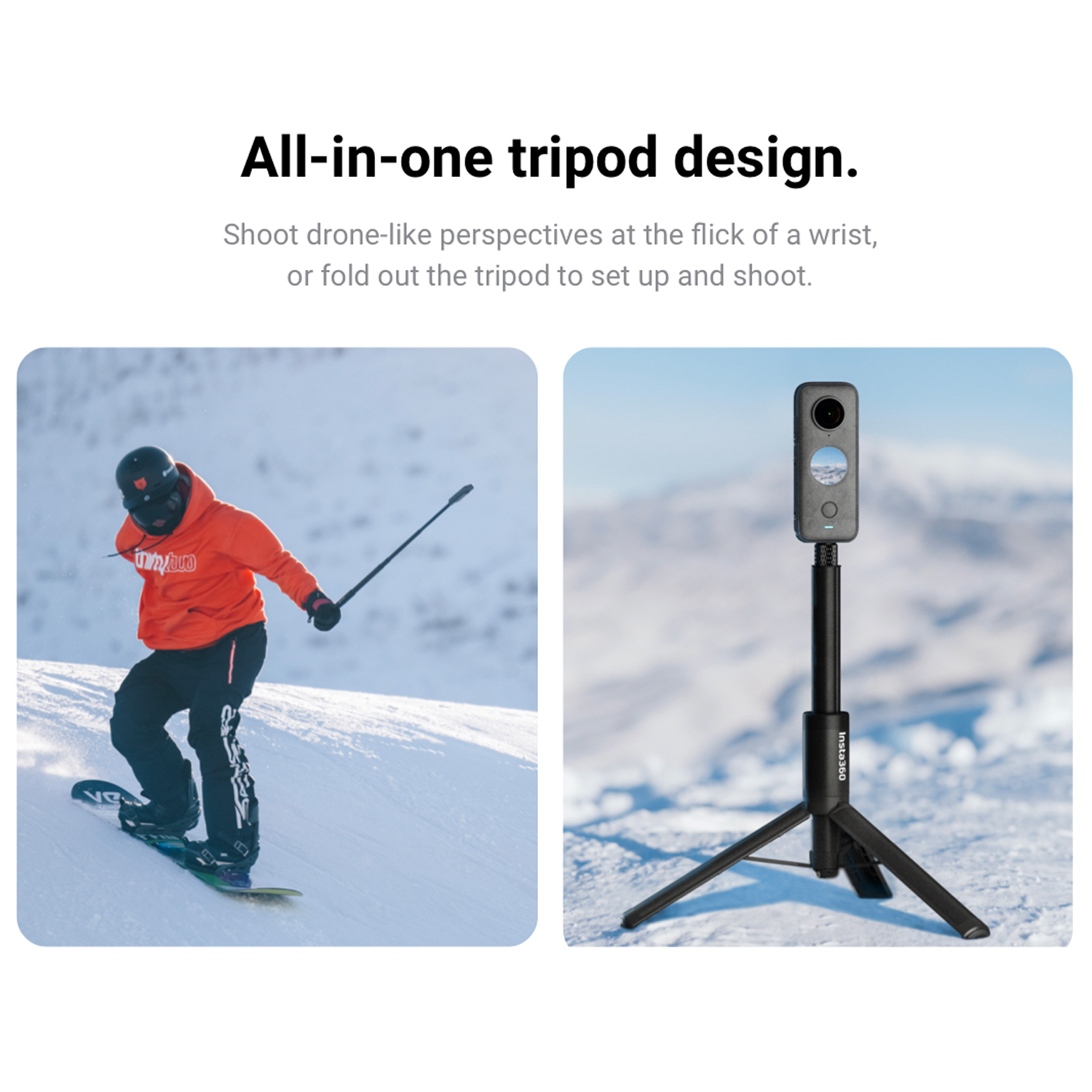 INSTA360 2-IN1 INVISIBLE SELFIE STICK + TRIPOD (X3 & ONE RS)