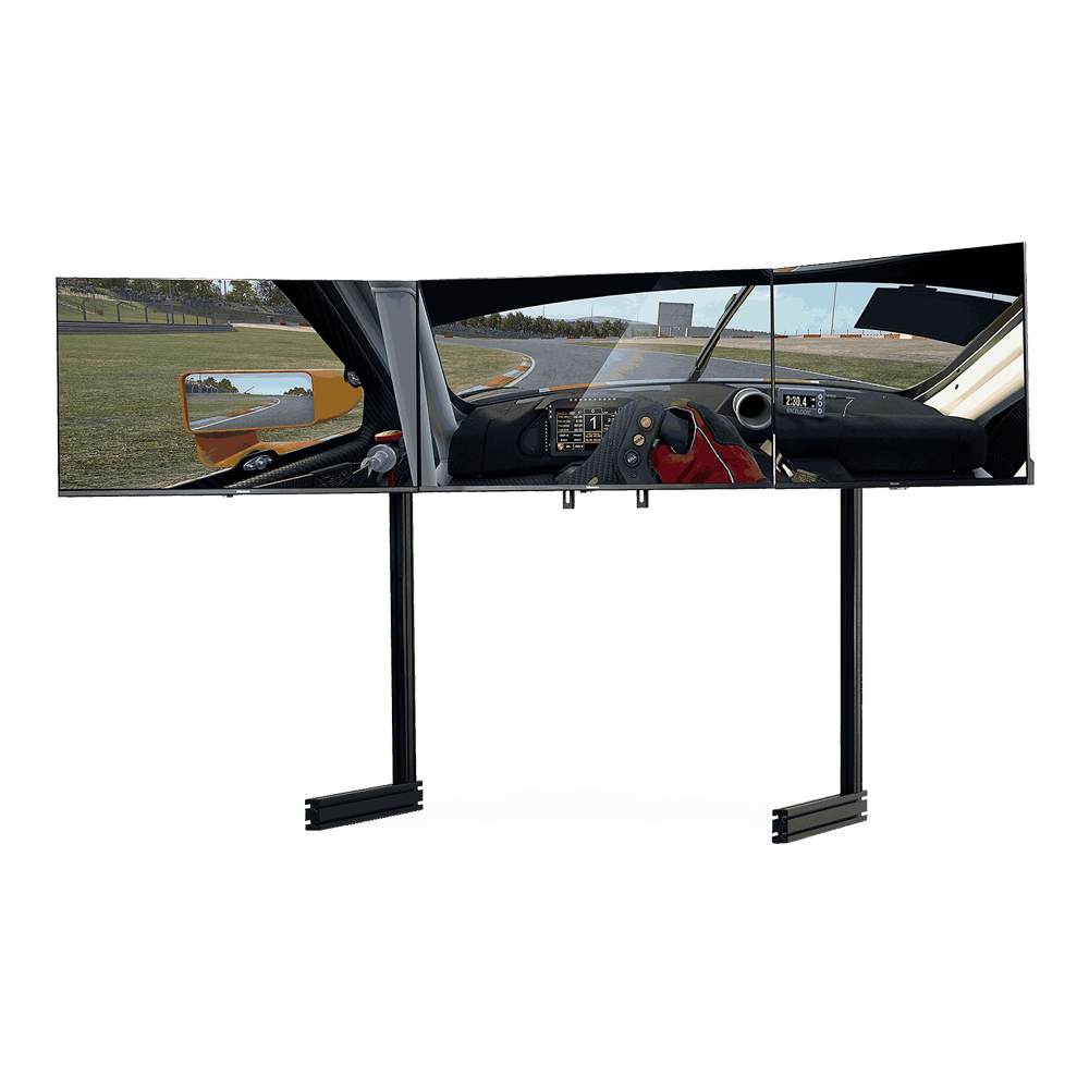 NEXT LEVEL RACING ELITE FREE STANDING TRIPLE MONITOR STAND BLACK