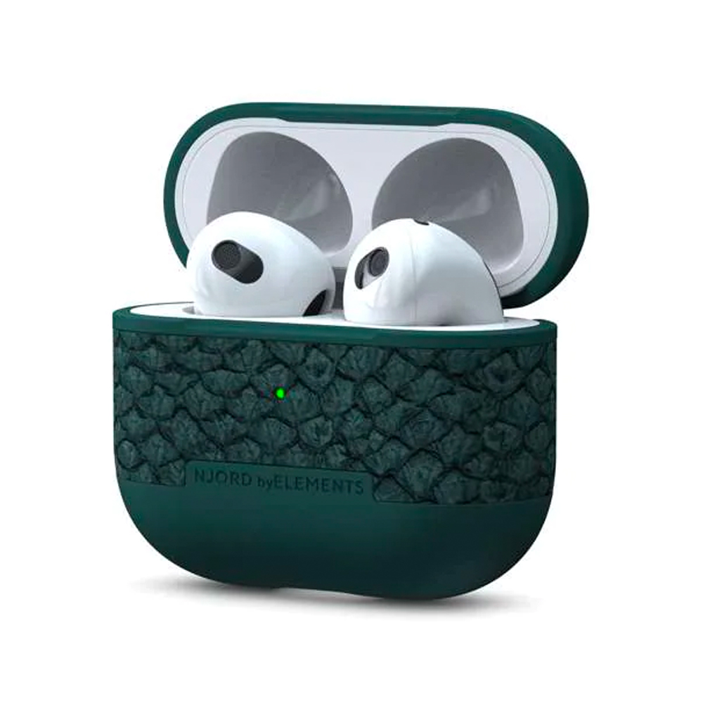 NJORD AIRPODS 3 LEATHER CASE DARK GREEN 
