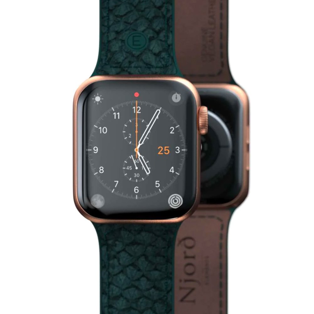 NJORD APPLE WATCH STRAP 44/45MM DARK GREEN