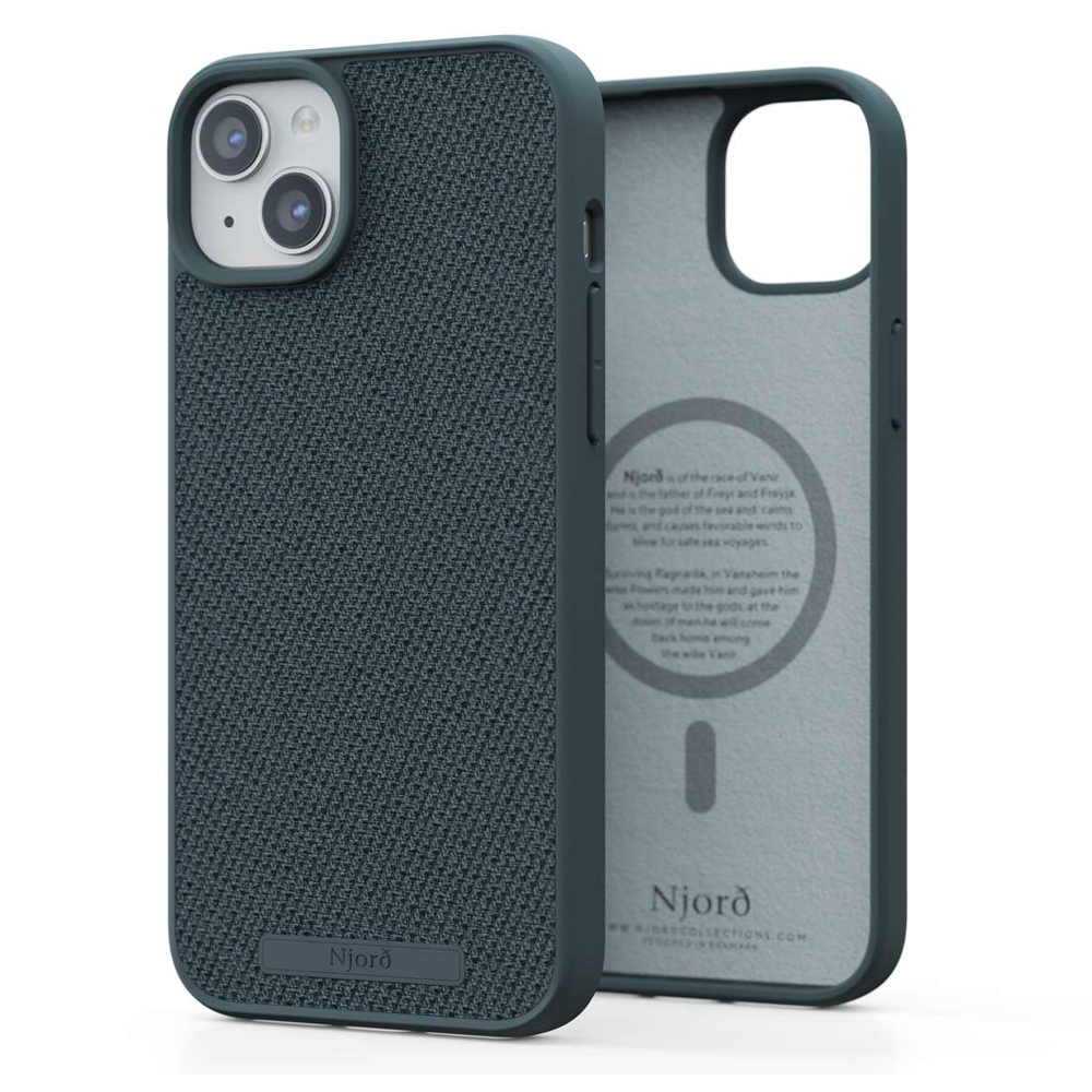 NJORD FABRIC MAGSAFE CASE FOR IPHONE 15 PLUS DEEP GREY
