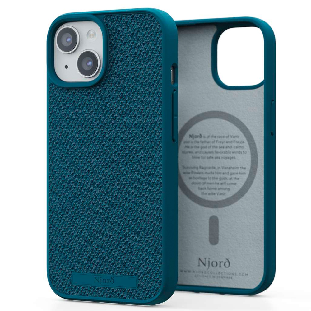 NJORD FABRIC MAGSAFE CASE FOR IPHONE 15 PRO DEEP SEA