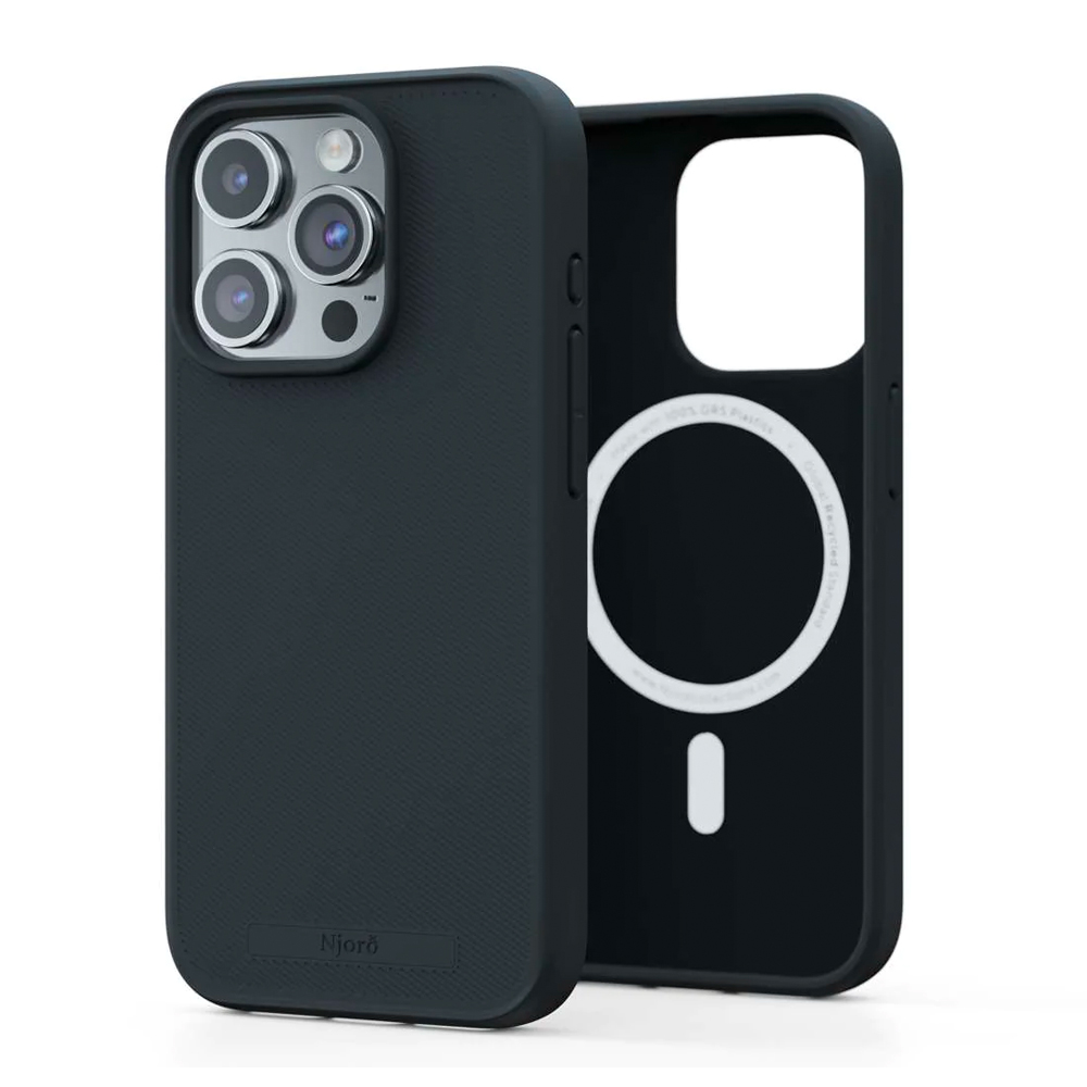 NJORD 100% GRS MAGSAFE CASE IPHONE 15 PRO DARK GREY