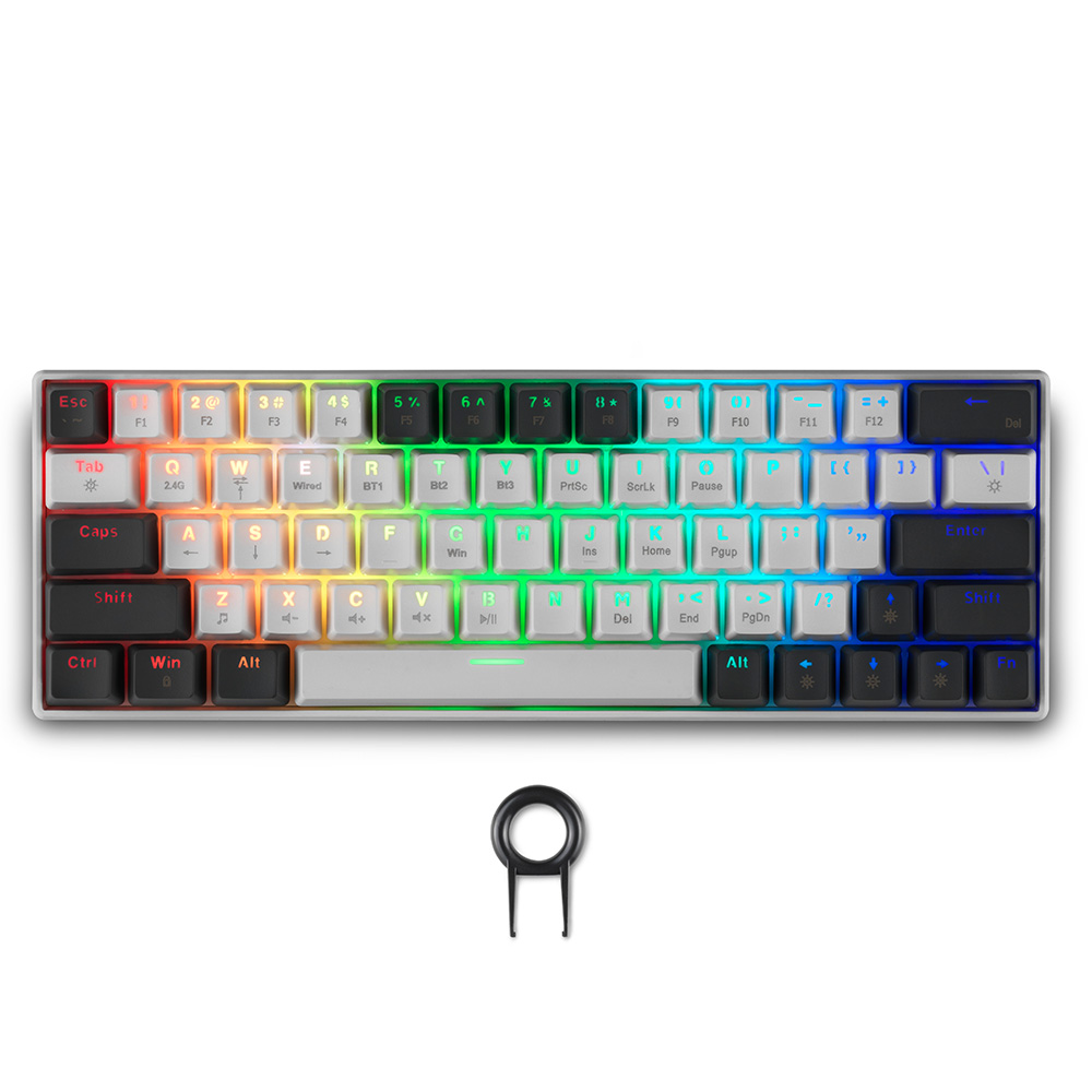 SPARTAN GEAR PEGASUS 2 WIRED & WIRELESS 63 KEYS MECHANICAL GAMING KEYBOARD WHITE