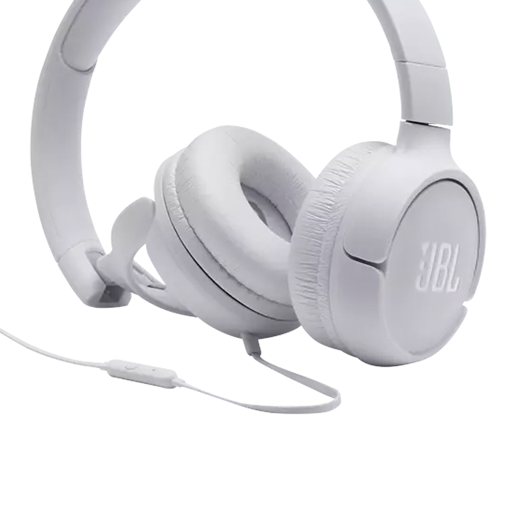 JBL T500 WHITE WIRED ON EAR HEADPHONES+MIC