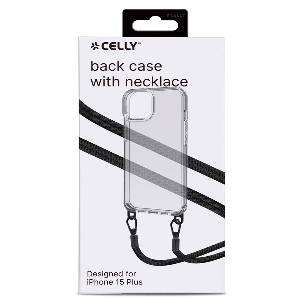 CELLY TPU SOFT CLEAR CASE WITH LACETS IPHONE 15 PLUS