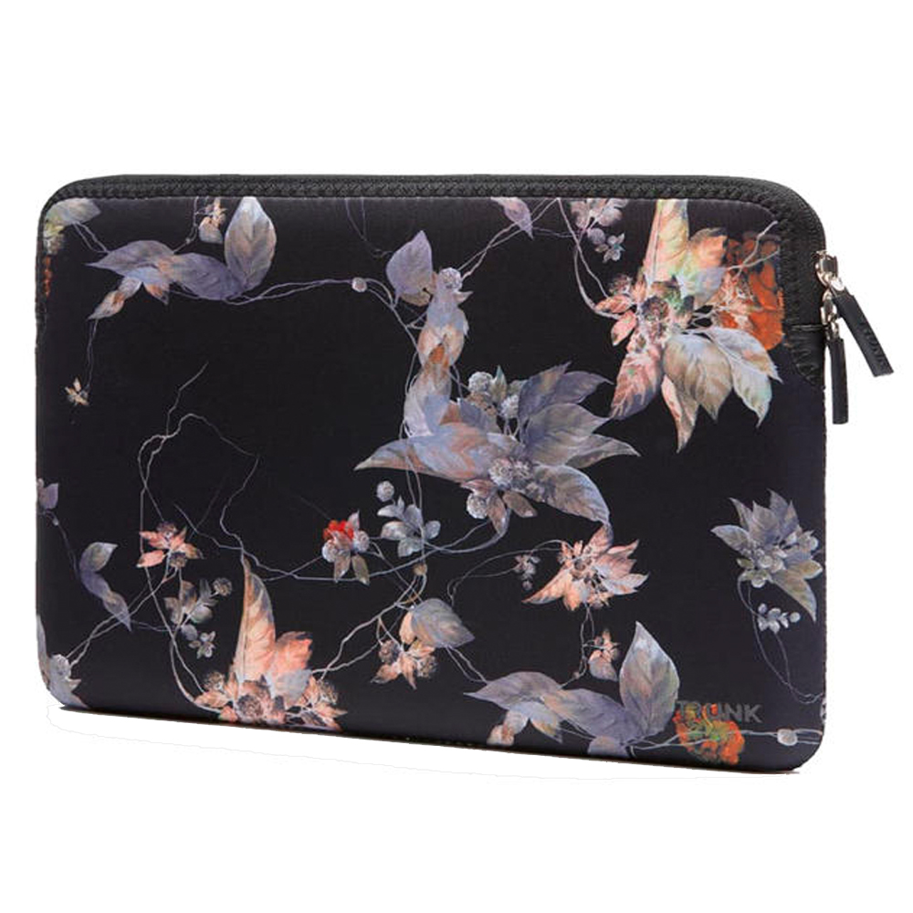 TRUNK NEOPRENE SLEEVE 14" PC BLACK FLOWER