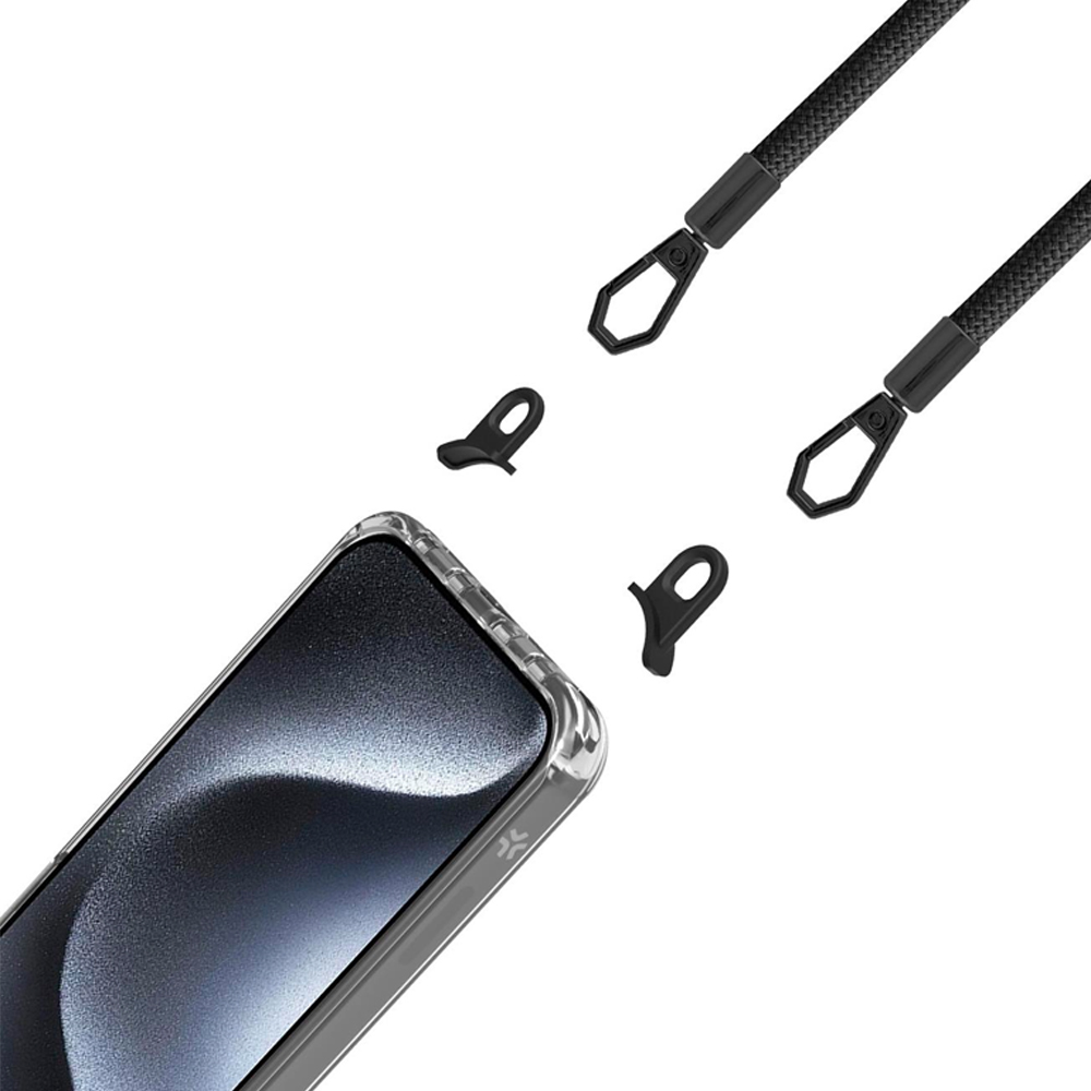 CELLY TPU SOFT CLEAR CASE WITH LACETS IPHONE 15 PRO