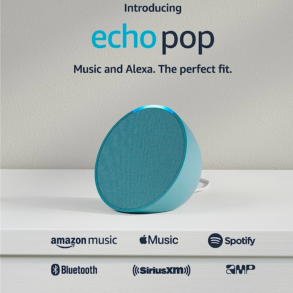 AMAZON ECHO POP | SMART SPEAKER WITH ALEXA | MIDNIGHT TEAL 