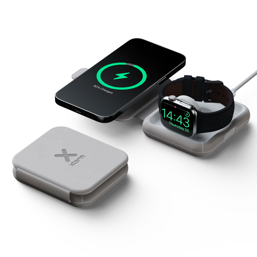 XTORM FOLDABLE WIRELESS TRAVEL CHARGER 2IN1