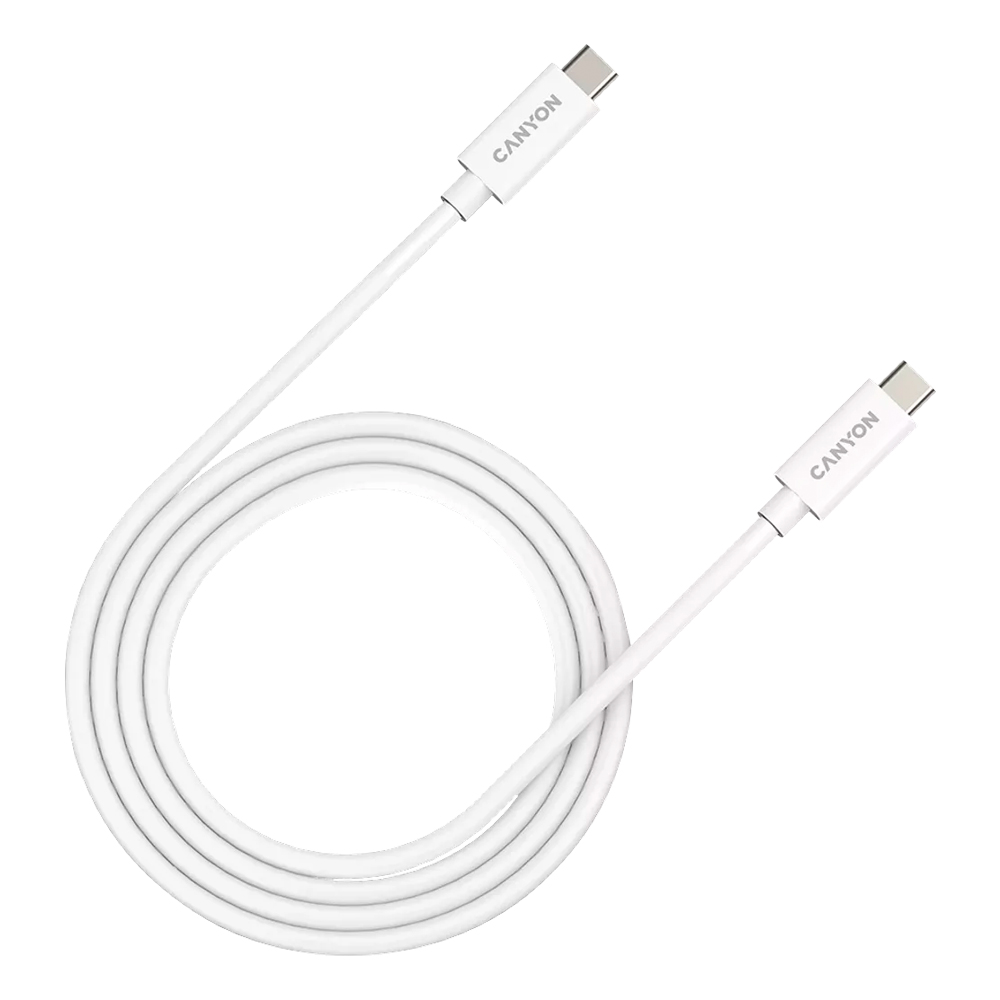 CANYON USB-C TO USB-C 4.0 40GBPS 1M WHITE CABLE