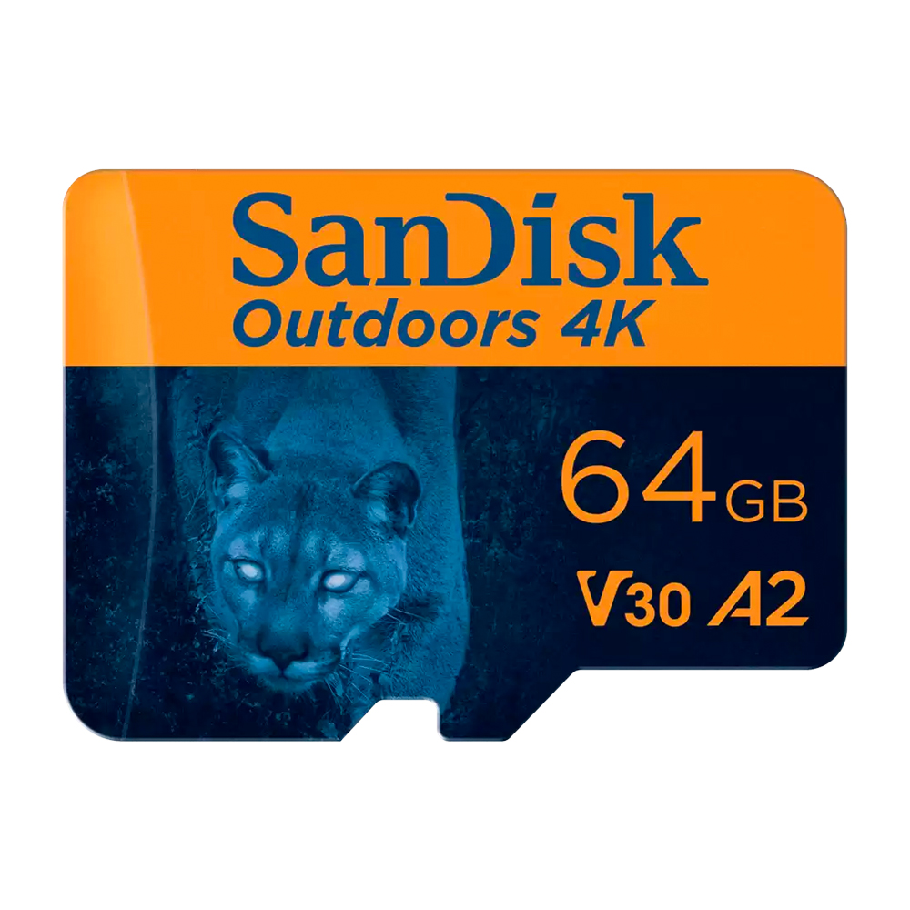 SANDISK OUTDOORS 4K MICROSD UHS-I (W/ADAPTER) - 64GB