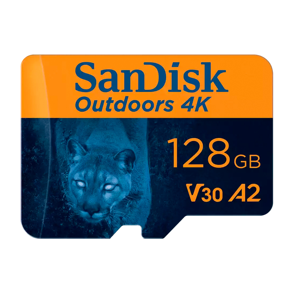 SANDISK OUTDOORS 4K MICROSD UHS-I (W/ADAPTER) - 128GB