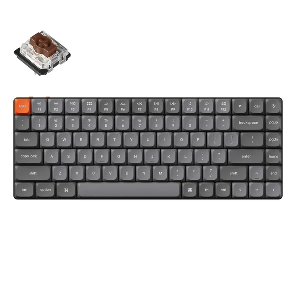 KEYCHRON K3 MAX WIRELESS MECHANICAL KEYBOARD RGB BACKLIGHT LOW PROFILE BROWN SWITCH