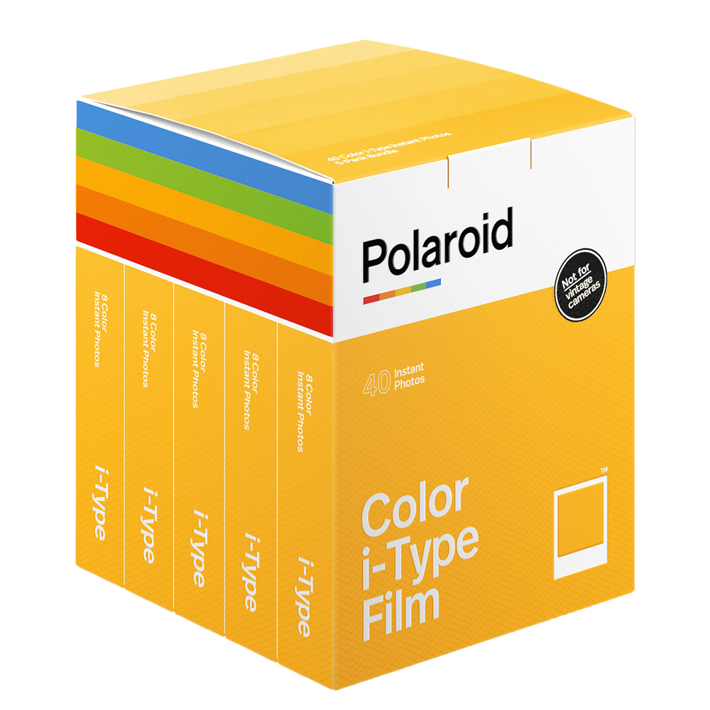 POLAROID COLOUR I-TYPE FILM FIVE PACK (X40)