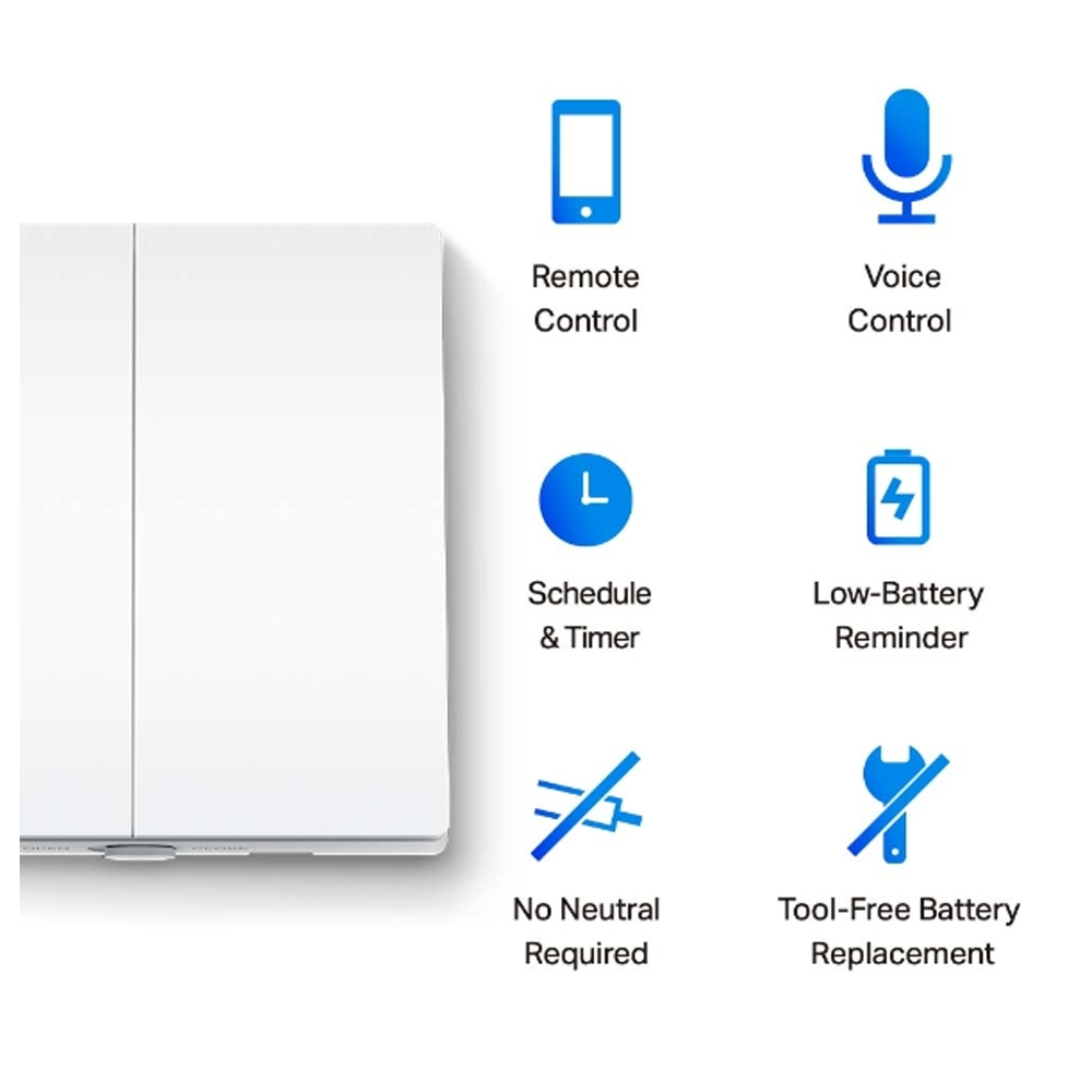 TP-LINK TAPO S220 SMART LIGHT SWITCH 2-GANG 1-WAY