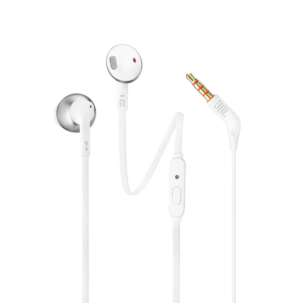 JBL T205 CHROME IN EAR HEADPHONES