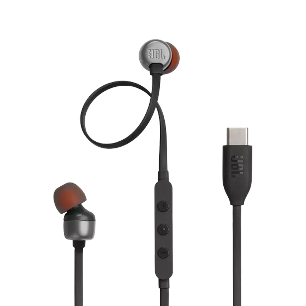 JBL T310C BLACK WIRED USB-C IN EAR HEADPHONES+MIC