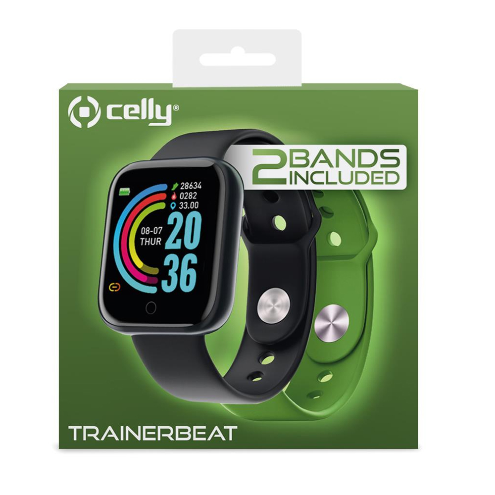 CELLY TRAINERBEAT SMARTBAND BLACK/GREEN