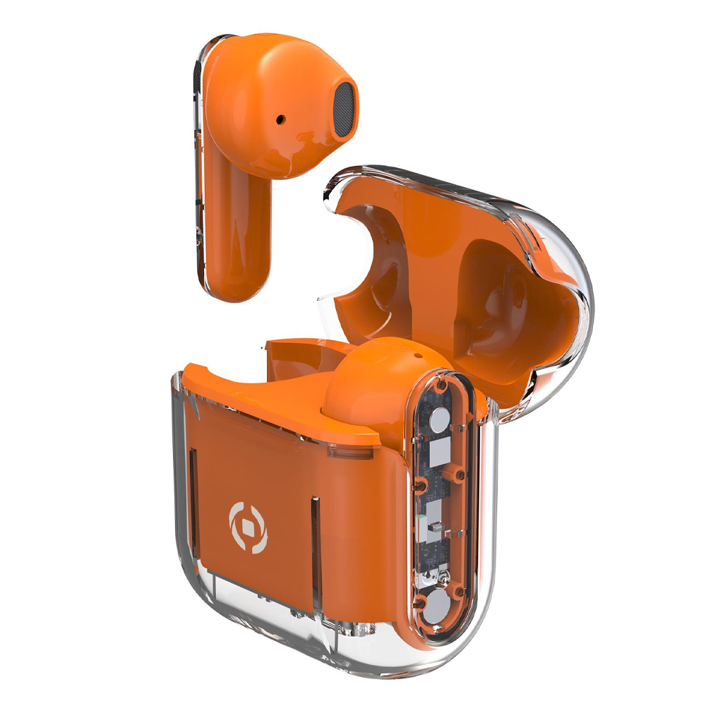 CELLY SHEER TRUE WIRELESS BLUETOOTH EARBUDS ORANGE