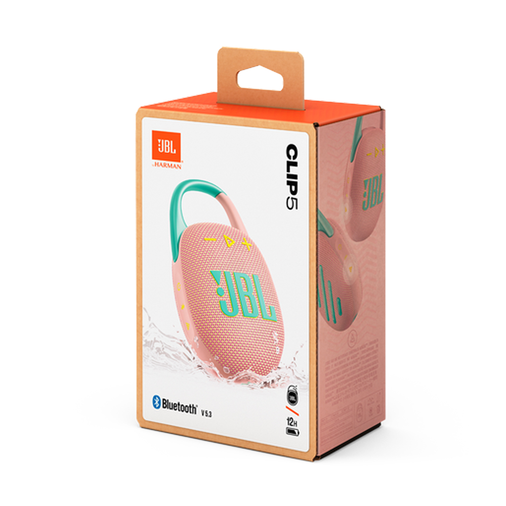 JBL CLIP 5 PINK PORTABLE BT SPEAKER
