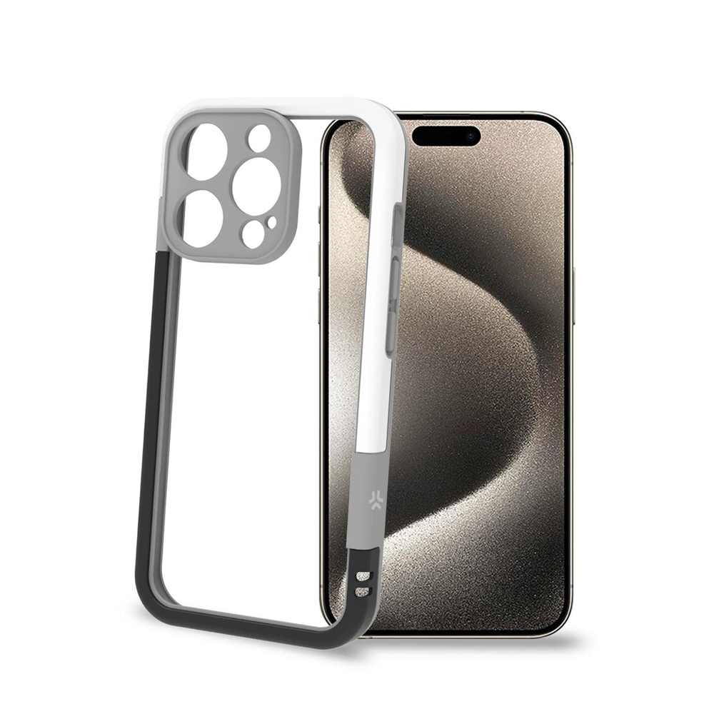 CELLY BUMPER FRAME WHITE/BLACK IPHONE 16 PRO