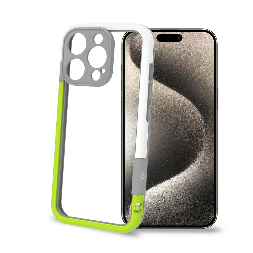 CELLY BUMPER FRAME WHITE/YELLOW IPHONE 16 PRO