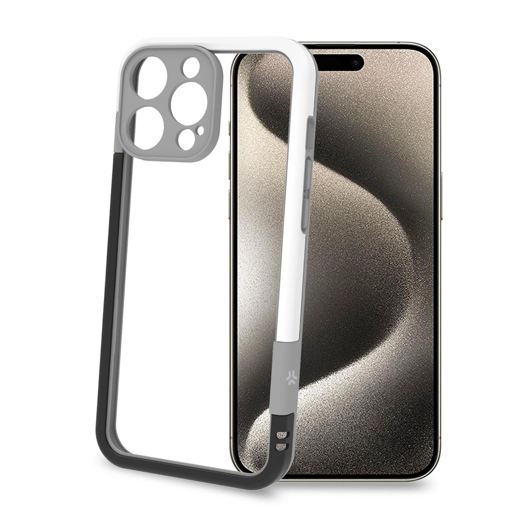 CELLY BUMPER FRAME WHITE/BLACK IPHONE 16 PRO MAX