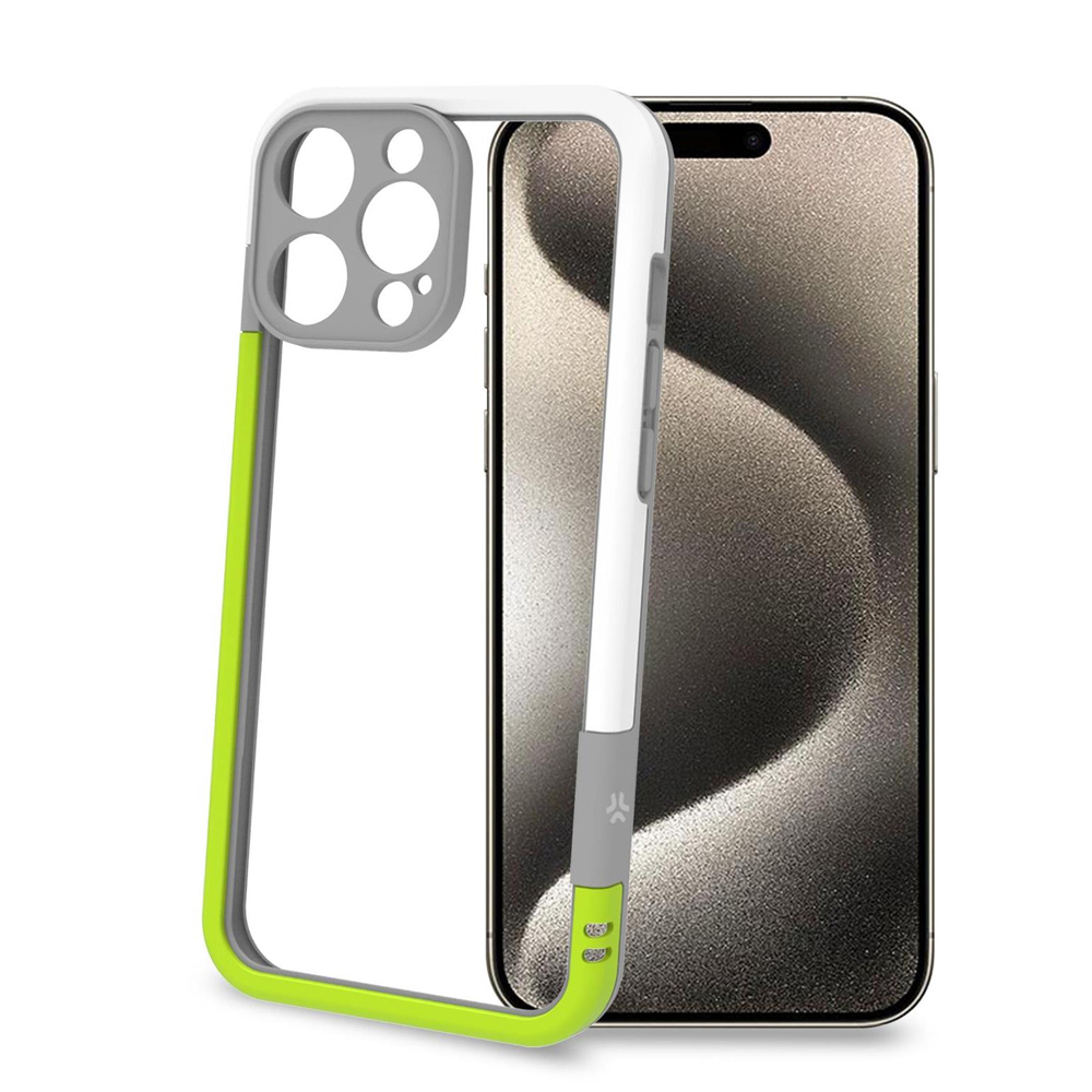 CELLY BUMPER FRAME WHITE/YELLOW IPHONE 16 PRO MAX