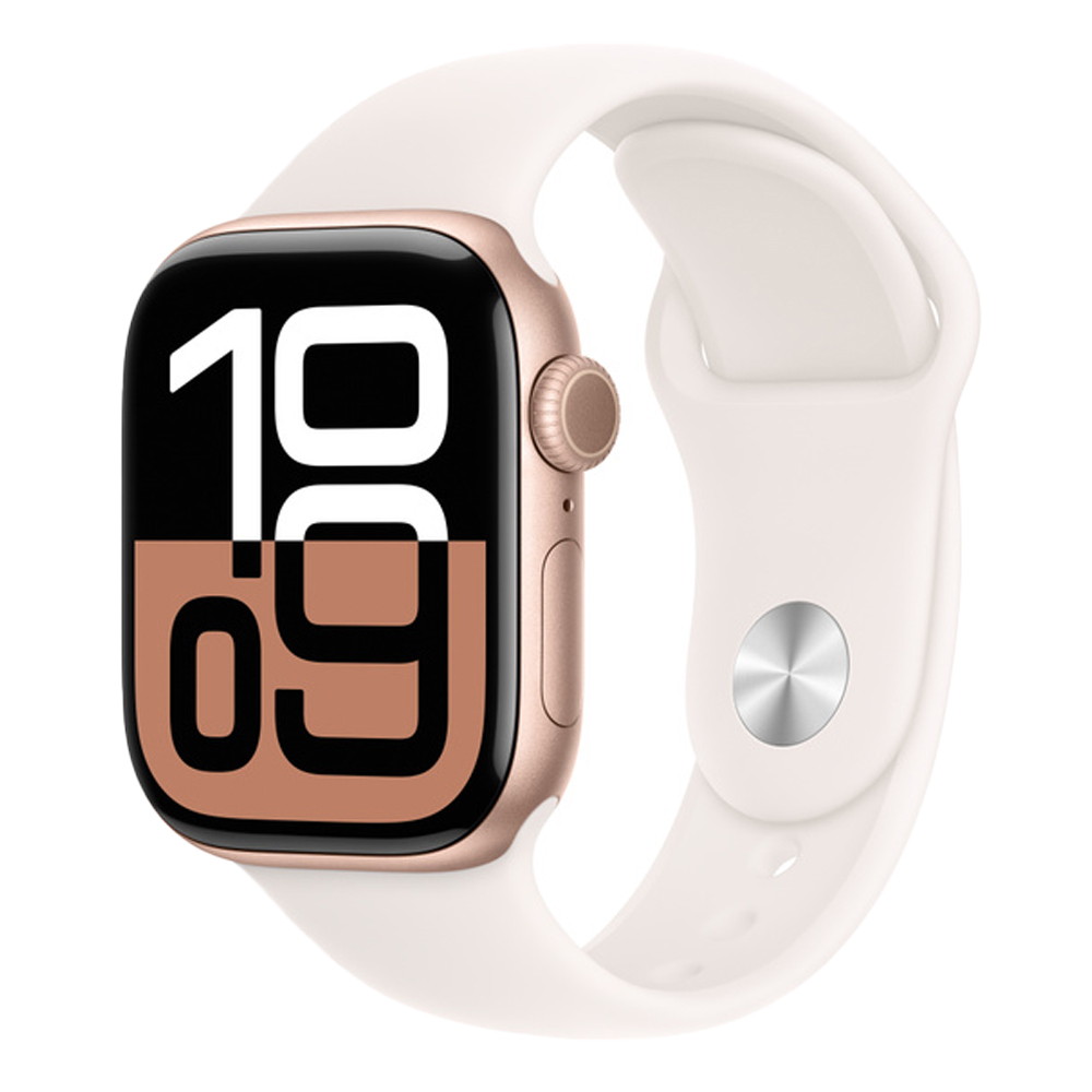 APPLE WATCH S10 GPS 42MM ROSE GOLD / LIGHT BLUSH SPORT S/M BAND