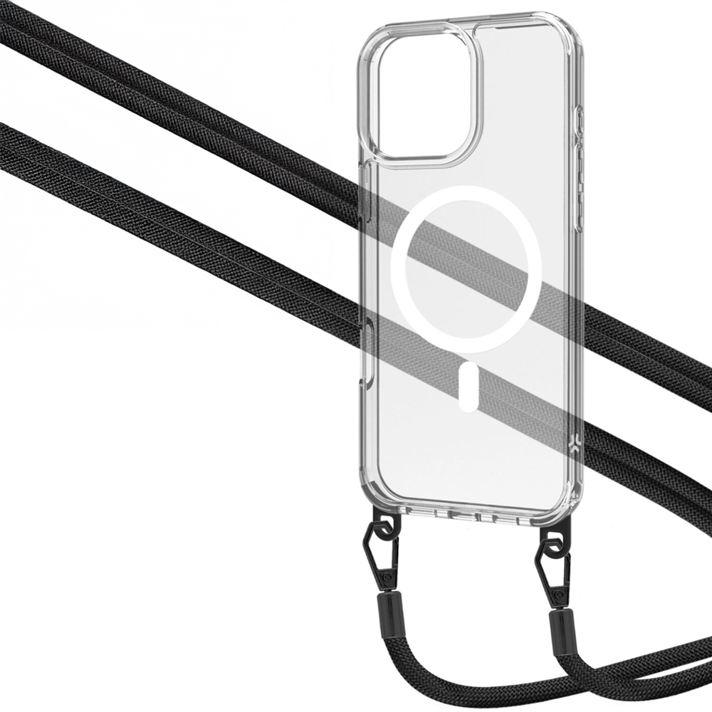 CELLY TPU MAGSAFE CLEAR CASE WITH LACETS IPHONE 16 PRO