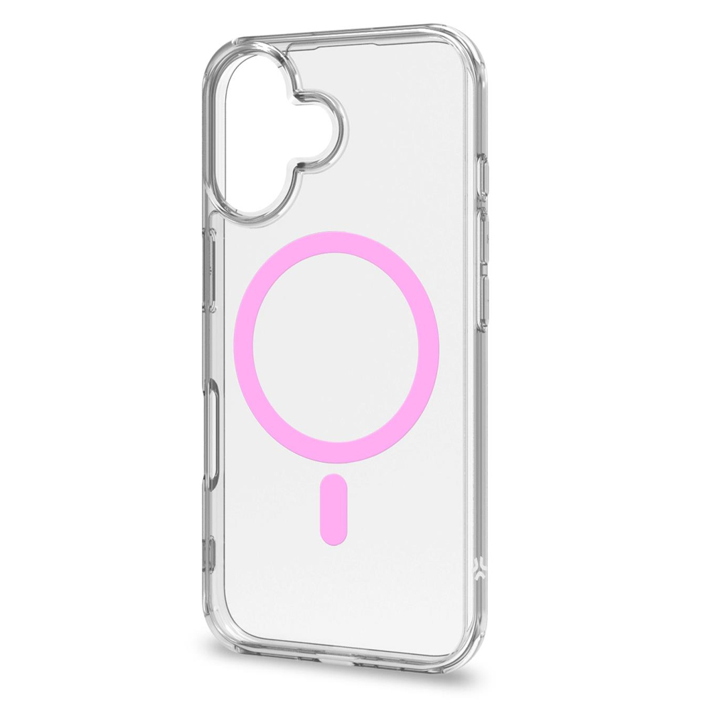CELLY MAGSAFE TPU TRANSPARENT SOFT CASE PINK IPHONE 16