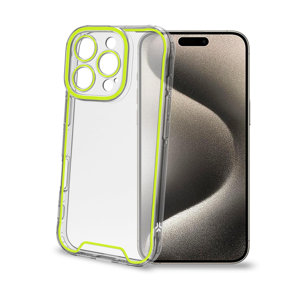 CELLY TPU TRANSPARENT SOFT CASE GLOW YELLOW IPHONE 16 PRO