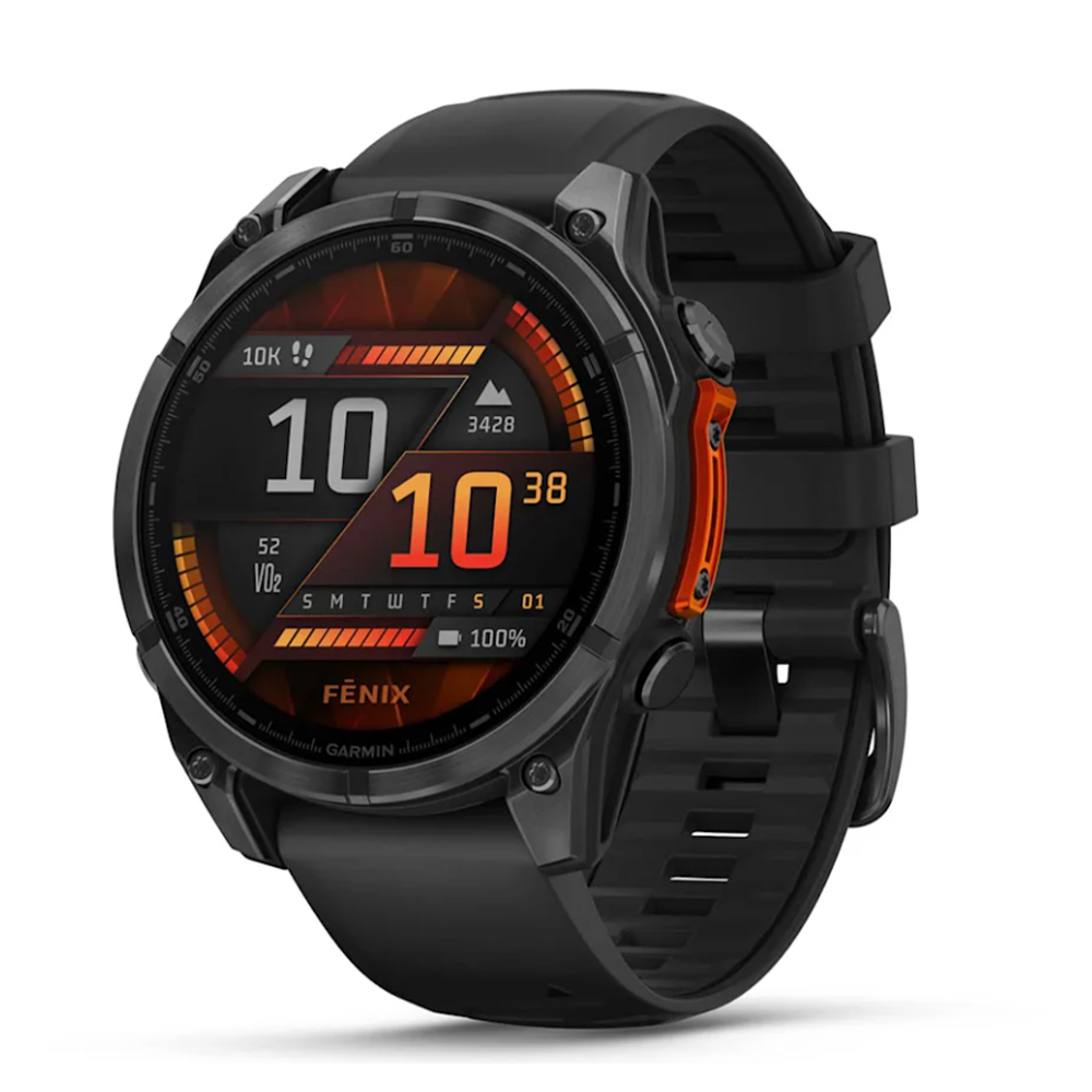 GARMIN FENIX 8 47MM AMOLED SLATE GREY W/BLACK SILICONE BAND