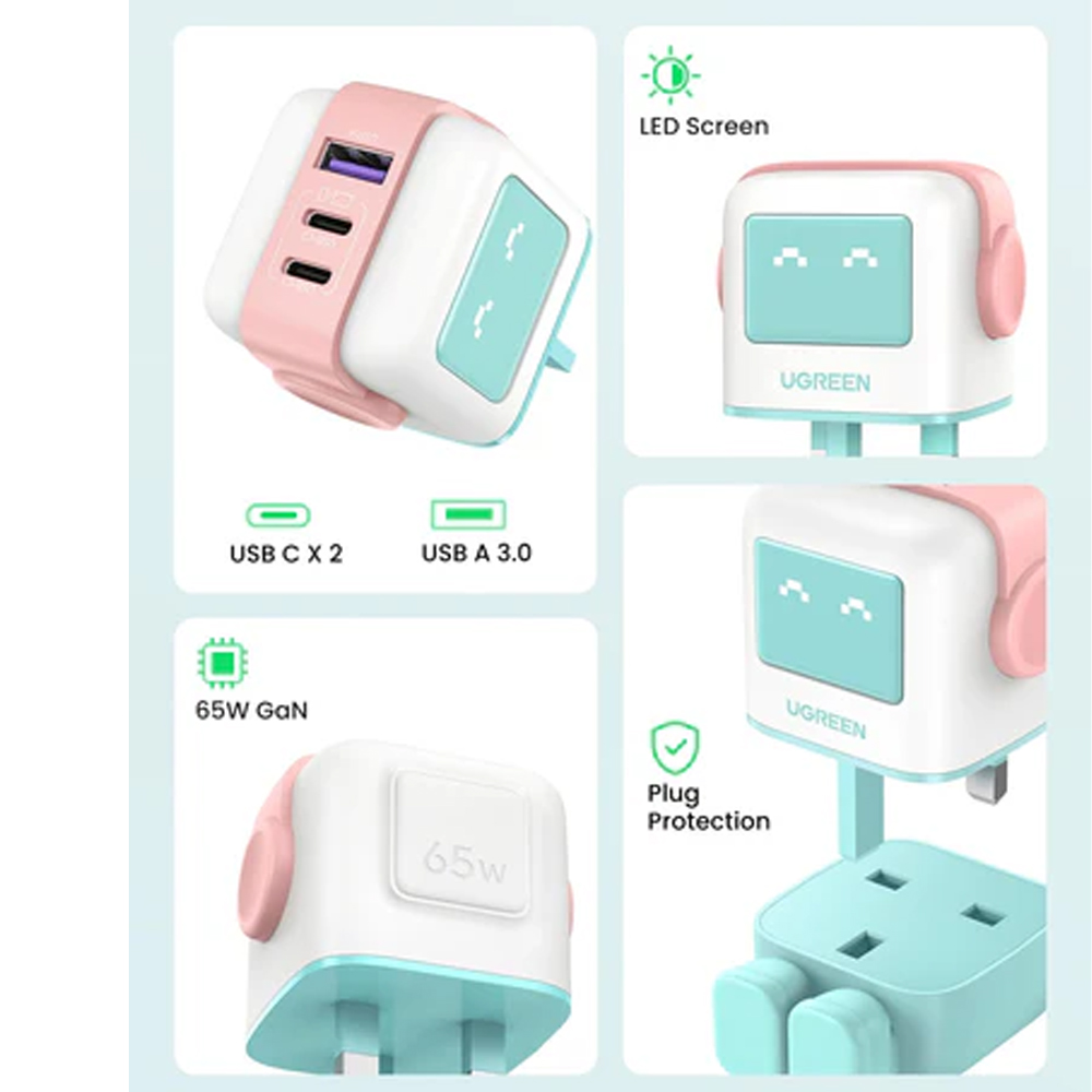UGREEN NEXODE RG 65W USB-C GAN CHARGER BLUE UK